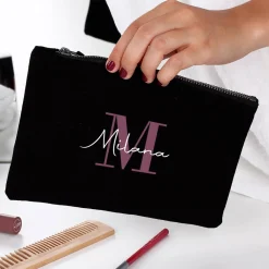 Kosmetiktasche mit Name und Initiale personalisiert