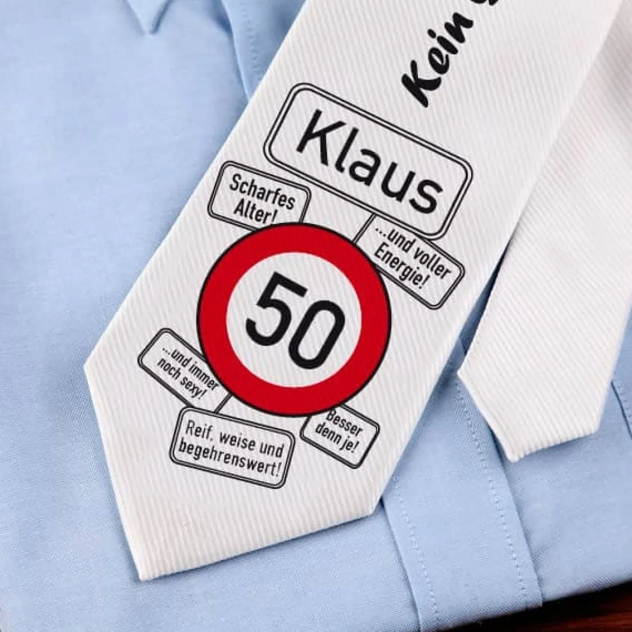 Krawatte individuell in Zahl, Name und Spruch