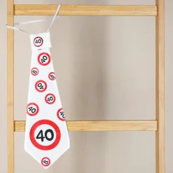 Krawatte Verkehrszeichen zum runden Geburtstag