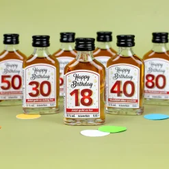 Kräuterlikör - Happy Birthday mit Spruch | Schnaps zum runden Geburtstag