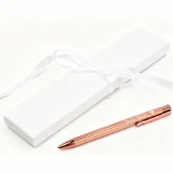 Kugelschreiber mit Wunschschriftart und Symbolen graviert - in rosa oder grau