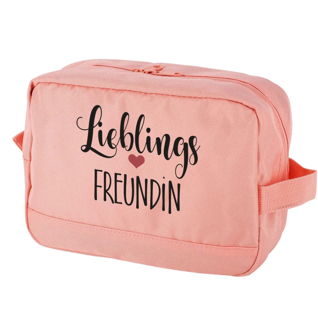 Kulturbeutel 'Lieblings' mit Wunschaufdruck | Personalisierte Waschtasche | 3 Farben