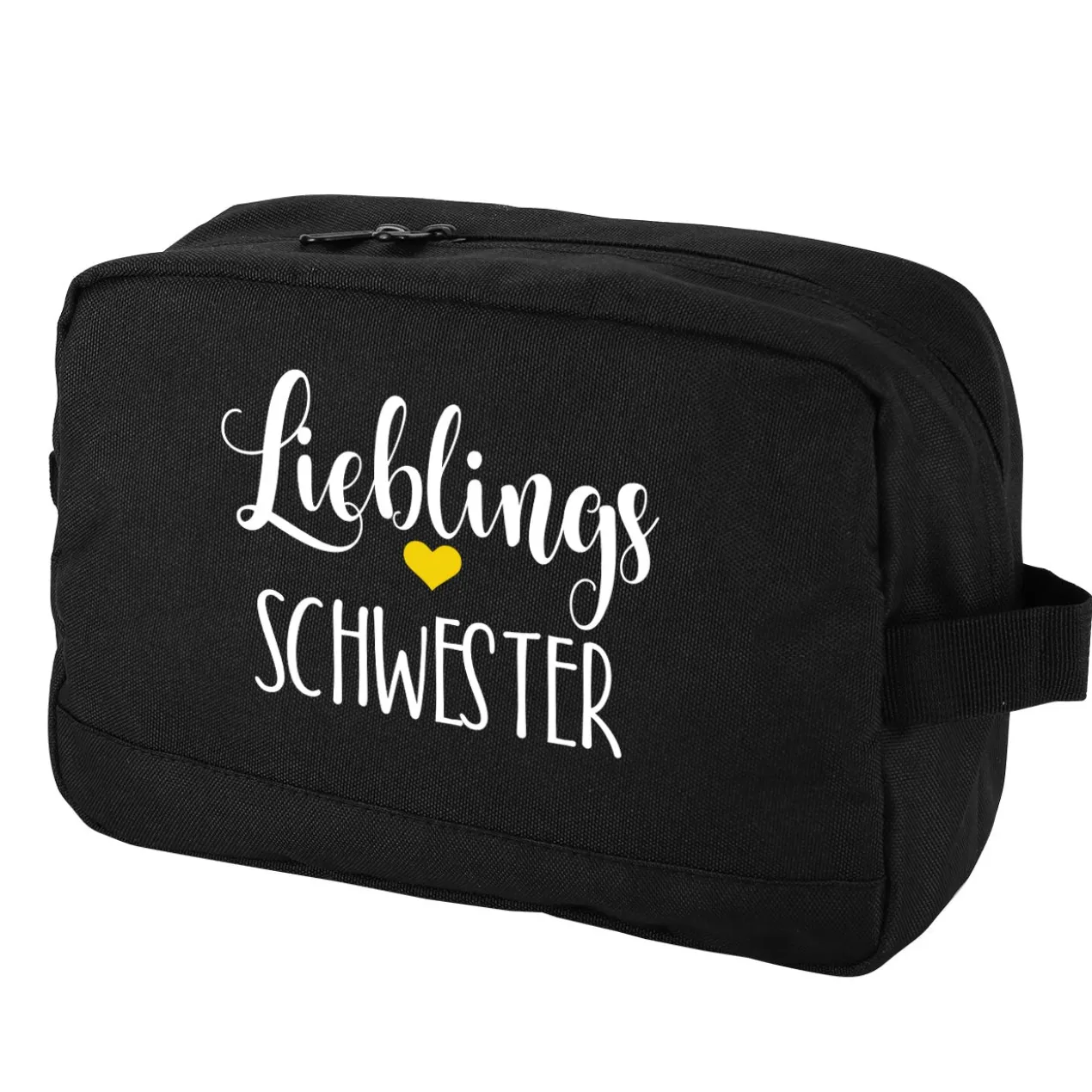 Kulturbeutel 'Lieblings' mit Wunschaufdruck | Personalisierte Waschtasche | 3 Farben