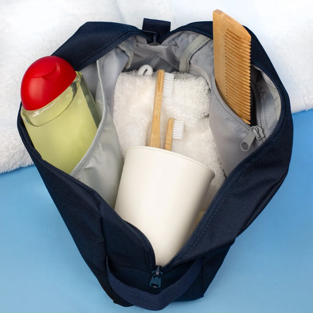 Kulturbeutel 'Lieblings' mit Wunschaufdruck | Personalisierte Waschtasche | 3 Farben