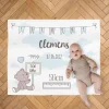 Kuscheldecke für Jungen als Geschenk zur Geburt mit Teddymotiv