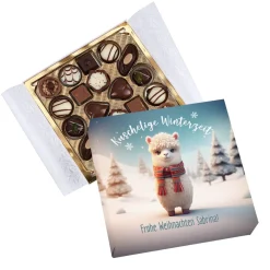 Kuschelige Winterzeit - Lindt Pralinen in niedlich bedruckter Verpackung
