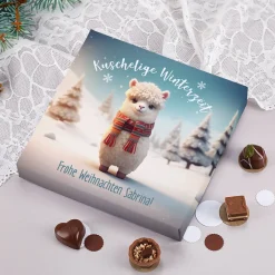 Kuschelige Winterzeit - Lindt Pralinen in niedlich bedruckter Verpackung