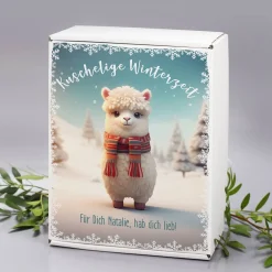 Kuschelige Winterzeit - Persönliches Geschenkset mit Tee, Duftkerze und Tasse