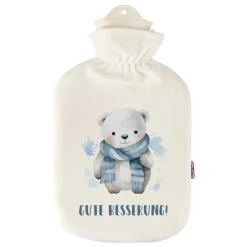 Kuschelige Wärmflasche mit 7 winterlichen Tiermotiven zur Auswahl