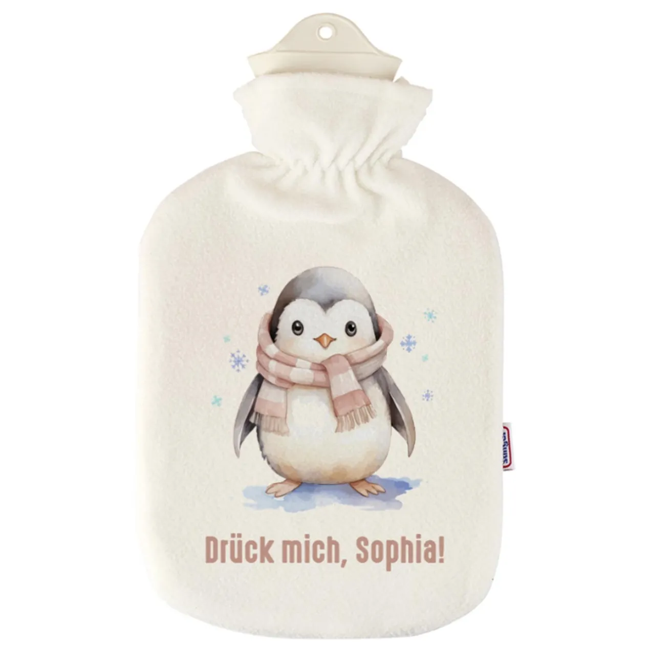 Kuschelige Wärmflasche mit 7 winterlichen Tiermotiven zur Auswahl