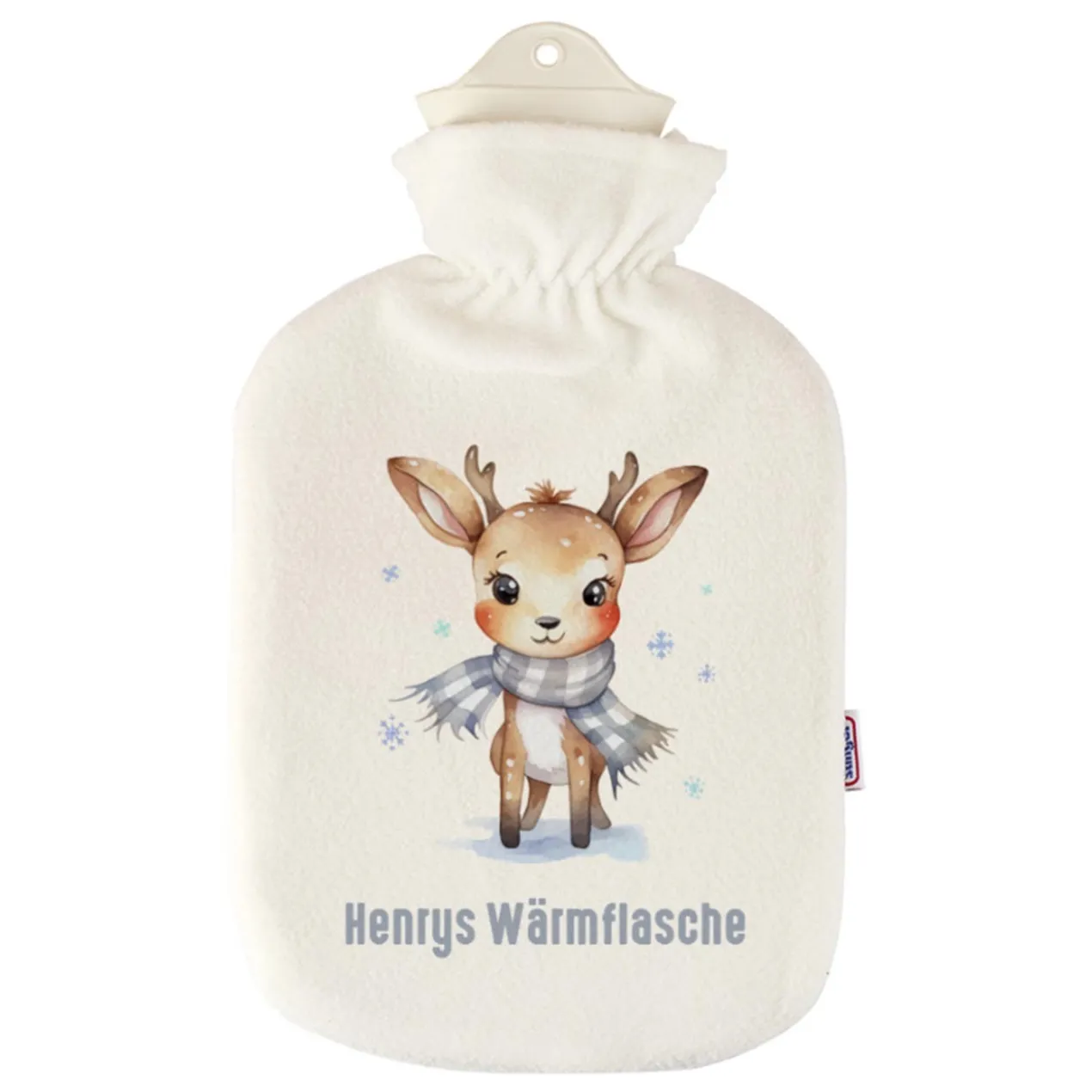 Kuschelige Wärmflasche mit 7 winterlichen Tiermotiven zur Auswahl