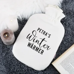 Kuschelige Wärmflasche - Winterwärmer - für kalte Wintertage mit Name
