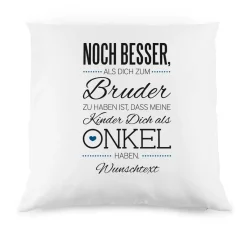 Kuschelkissen für den besten Onkel mit Wunschtext