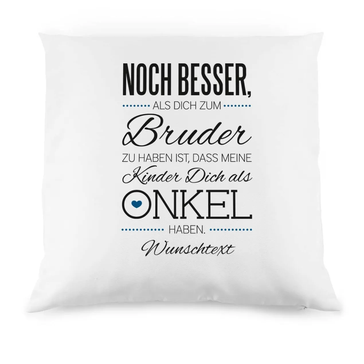 Kuschelkissen für den besten Onkel mit Wunschtext