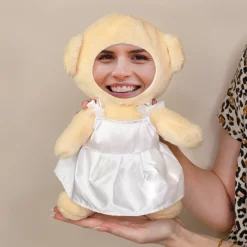 Kuscheltier Brautpaar personalisiert mit Foto Gesicht | Ehefrauen Teddy Hochzeitsgeschenk