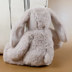 Kuscheltier Hase mit Babyfüßchen | Personalisiert mit Name & Datum zur Geburt & Taufe | Farbauswahl