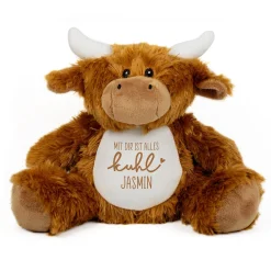 Kuscheltier Kuh 'Mit dir ist alles kuhl' mit Name personalisiert | Plüschtier-Geschenk