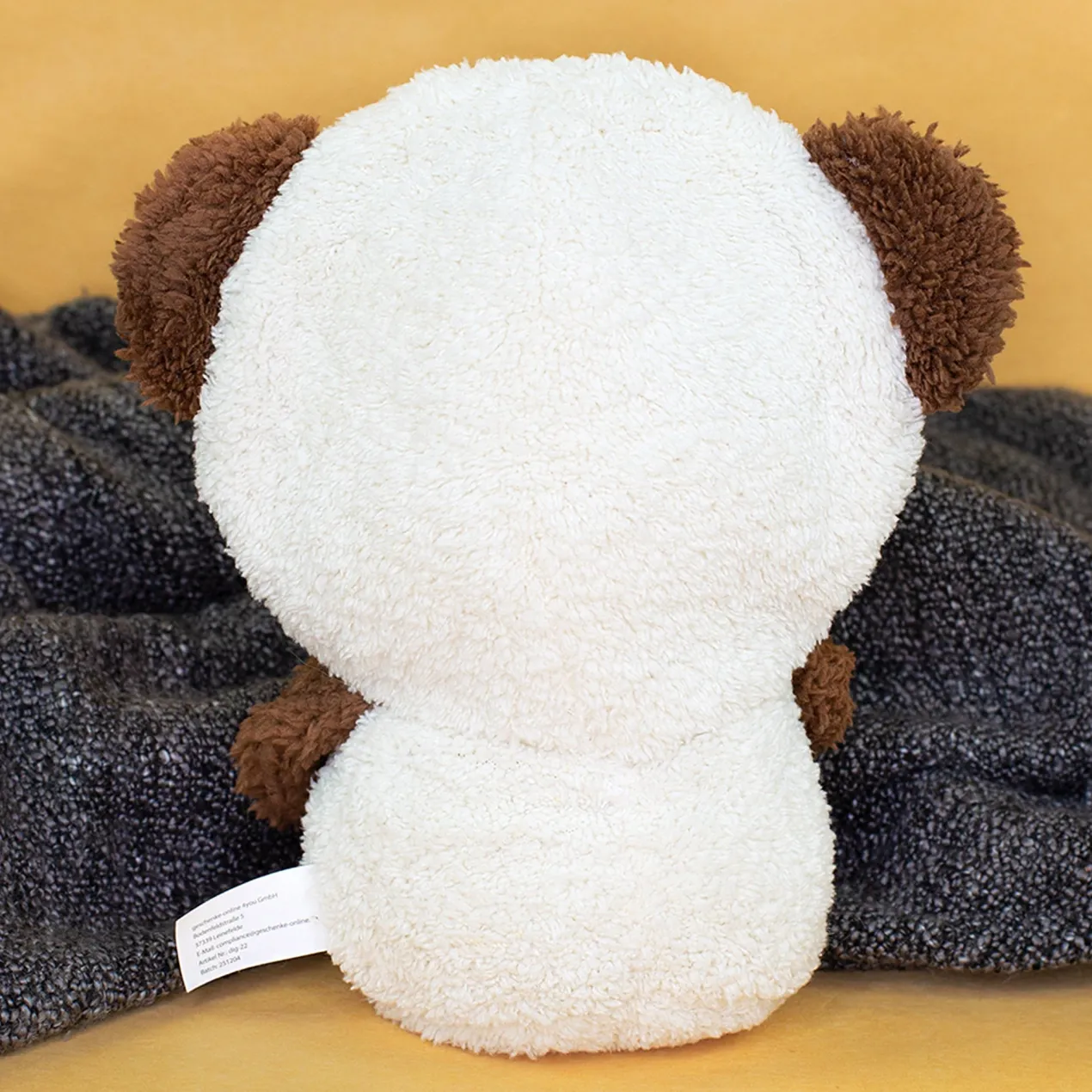 Kuscheltier personalisiert mit Foto Gesicht | Teddy mit Herz als lustiges Geschenk