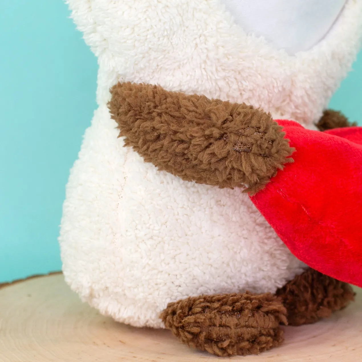 Kuscheltier personalisiert mit Foto Gesicht | Teddy mit Herz als lustiges Geschenk