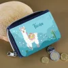 Lama Geldbörse in Jeansoptik mit Namensaufdruck