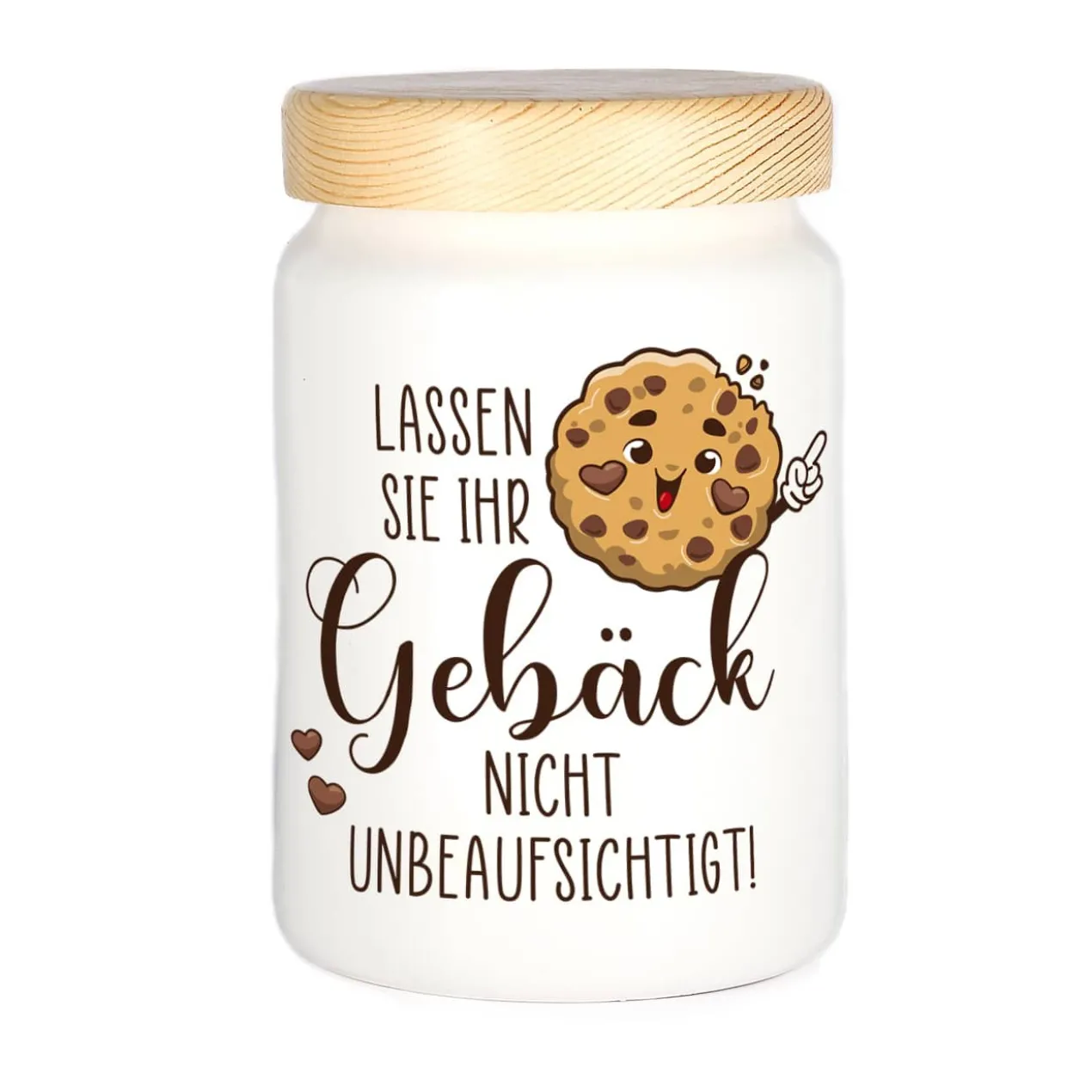 Lassen Sie Ihr Gebäck nicht unbeaufsichtigt! - Keksdose aus Keramik