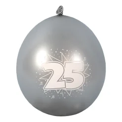 Latex Ballon 25 zur silbernen Hochzeit - 8 Stück
