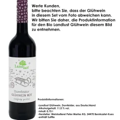 Leckerer Glühwein mit persönlicher Flaschenverpackung