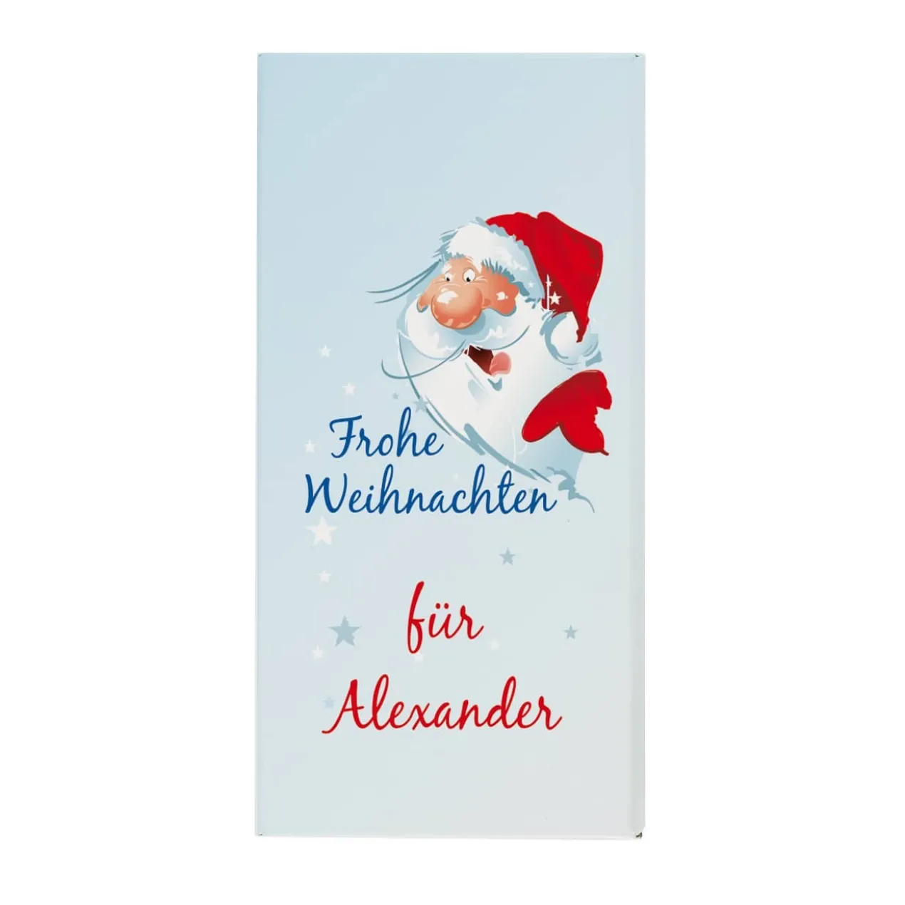 Leckere Weihnachtsschokolade mit eigenem Wunschtext