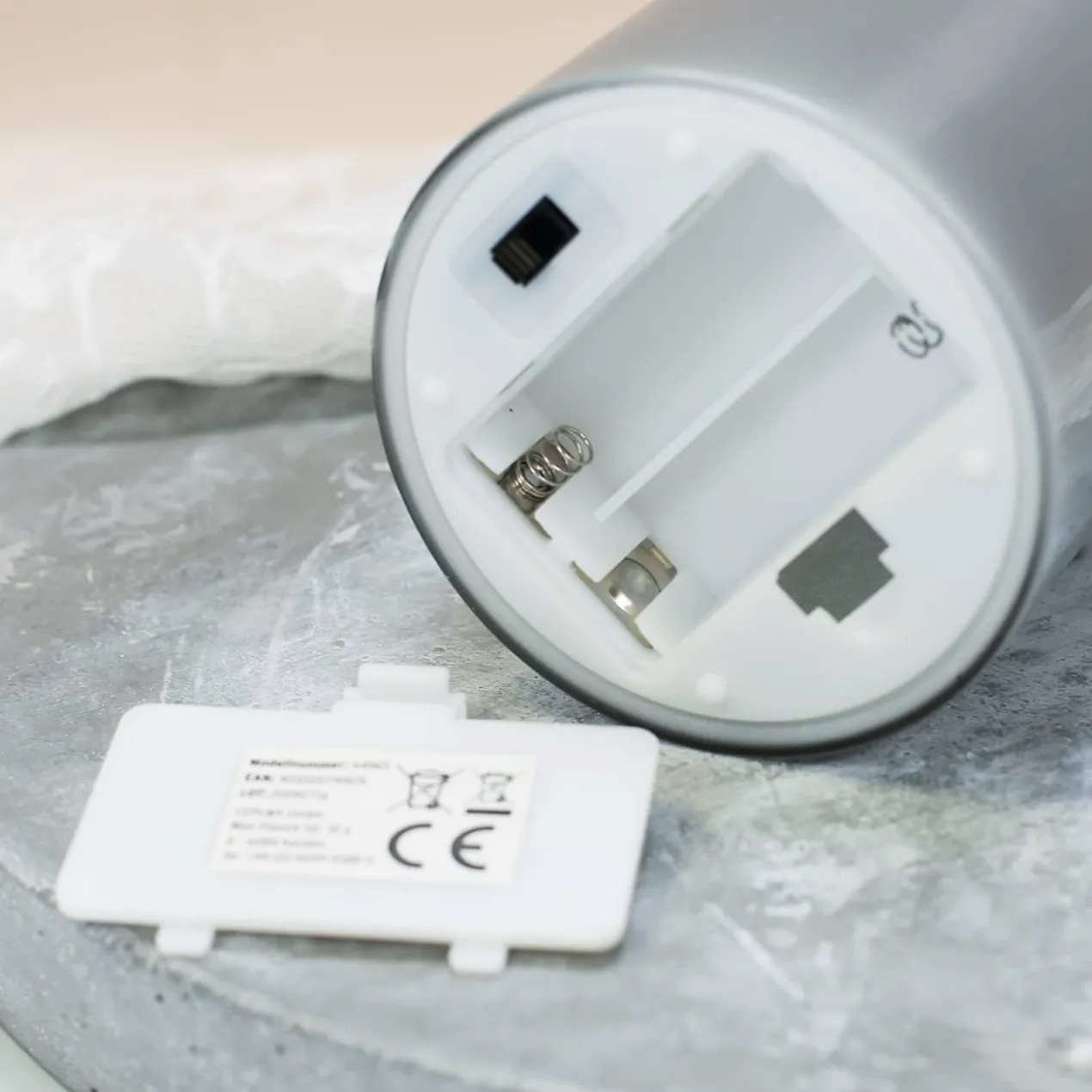 LED Echtwachskerze mit persönlich graviertem Glas
