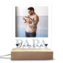 LED-Lampe für Papa personalisiert mit Foto & Wunschtext | Motiv zum Vatertag