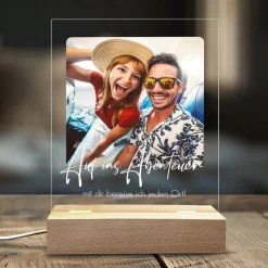 LED-Lampe mit Foto & Wunschtext personalisiert für Familie und Freunde