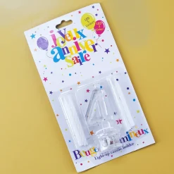 LED Zahlen mit Kerze als Tortendeko - Zahlen von 0 bis 9 - kombinierbar