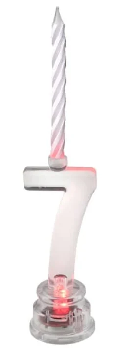 LED Zahlen mit Kerze als Tortendeko - Zahlen von 0 bis 9 - kombinierbar