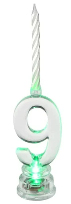 LED Zahlen mit Kerze als Tortendeko - Zahlen von 0 bis 9 - kombinierbar
