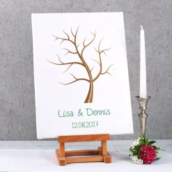 Leinwand Baum 30x40 für Fingerabdrücke als Andenken zur Hochzeit
