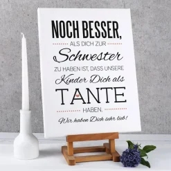 Leinwand für die Tante 30 x 40 cm mit tollem Spruch und Ihrer Widmung