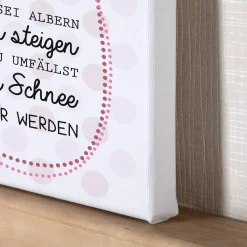 Leinwand für Mädchen bedruckt 30 x 40 cm mit Name und Spruch