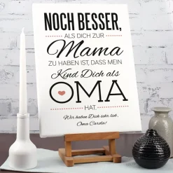Leinwand für Oma's zum Muttertag 30 x 40 cm mit tollem Spruch