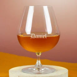 Leonardo Cognacschwenker mit klassischer Gravur des Namens | Personalisiertes Geschenk für Genießer
