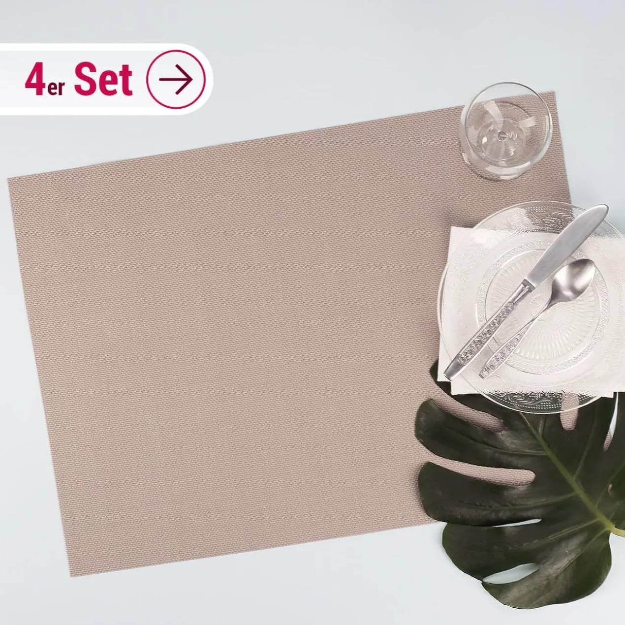 Leonardo Platzdeckchen im 4er Set - beige