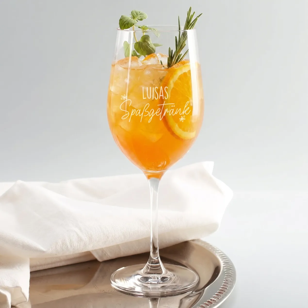 Leonardo Wein & Cocktail Glas mit Gravur personalisiert | Spaßgetränk mit Name als Geschenk für Frauen