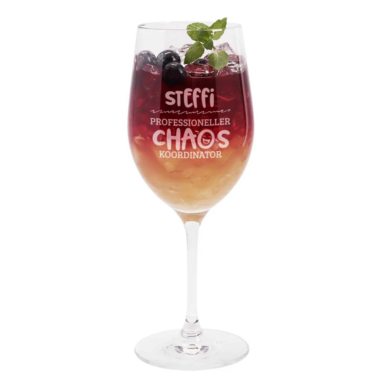 Leonardo Weinglas 'Chaos Koordinator' mit Name & Gravur | Wein Geschenk für Mama & Freundin