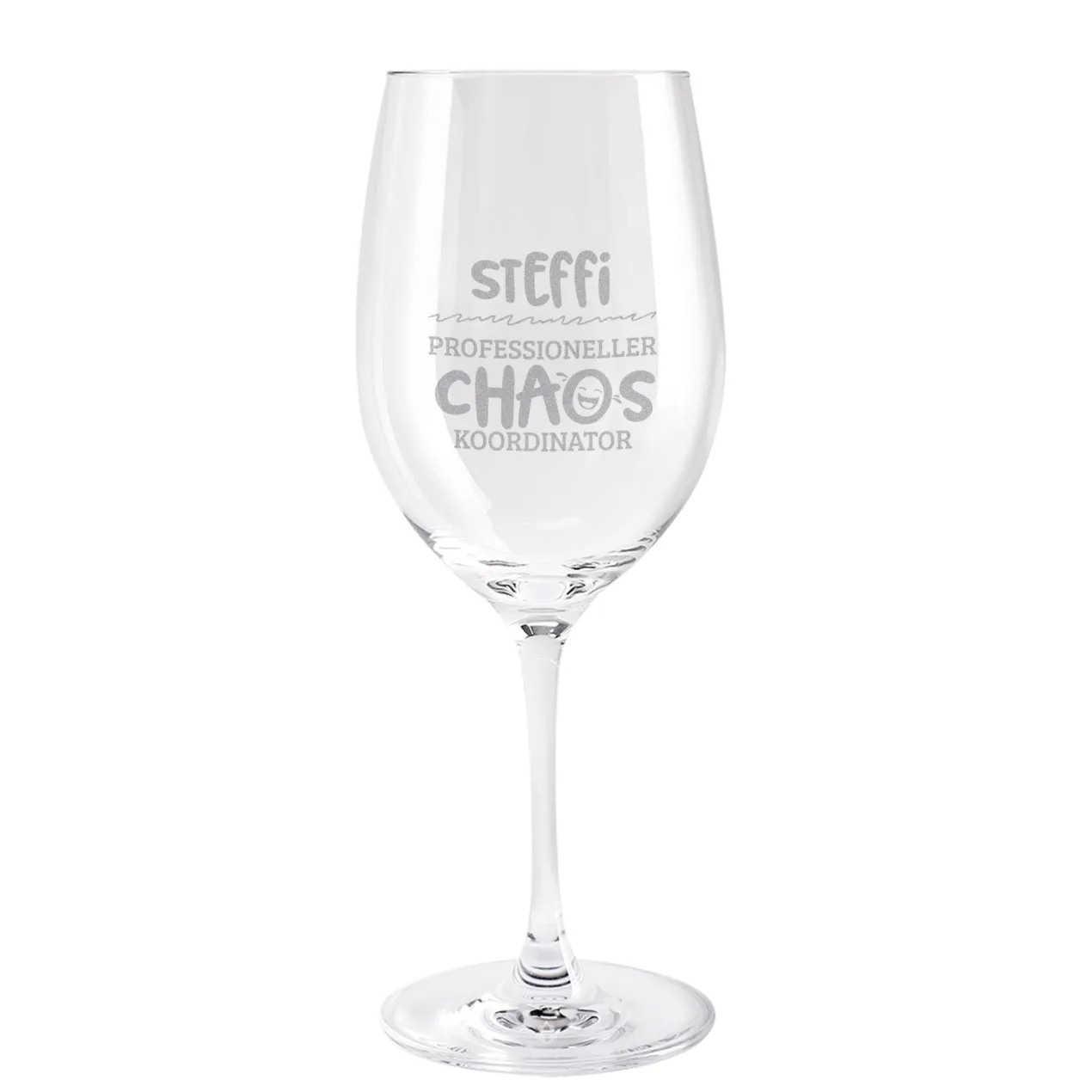 Leonardo Weinglas 'Chaos Koordinator' mit Name & Gravur | Wein Geschenk für Mama & Freundin