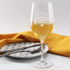 Leonardo Weinglas mit Gravur 'Du bist mir wichtelig' | Weihnachtsgeschenk mit Herz