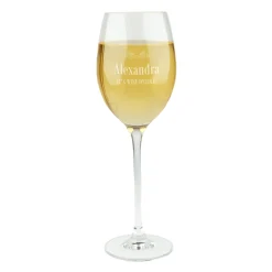 Leonardo Weißweinglas mit Gravur - It’s Wine O’Clock! & Name | Personalisiertes Geschenk