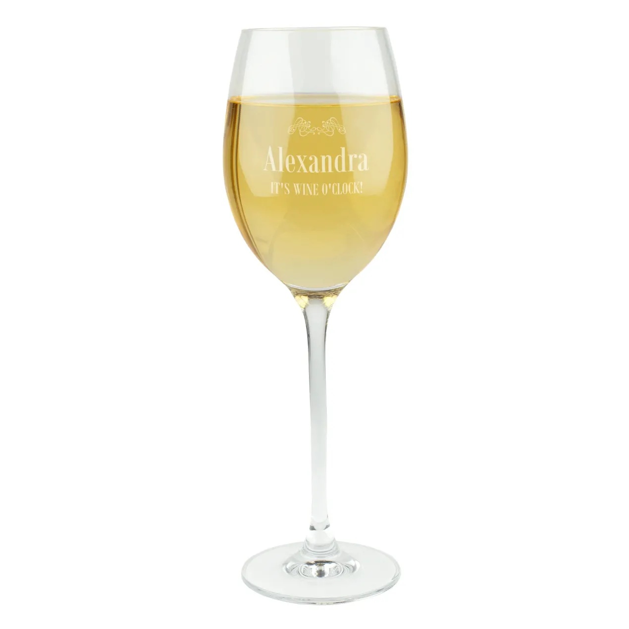 Leonardo Weißweinglas mit Gravur - It’s Wine O’Clock! & Name | Personalisiertes Geschenk