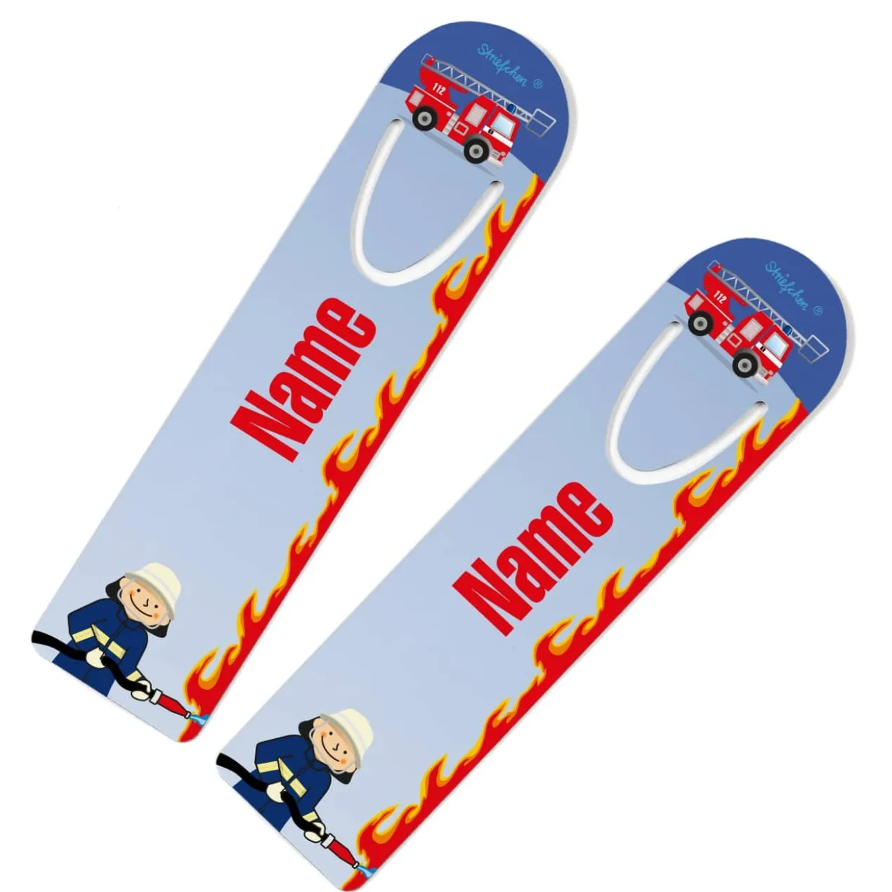2 Lesezeichen Feuerwehrmann