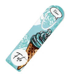 Lesezeichen mit Foto, Name und sommerlichem Eismotiv in mint