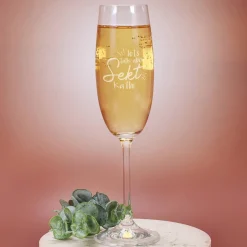 Let's talk about Sekt - Graviertes Sektglas mit Ihrem Wunschname