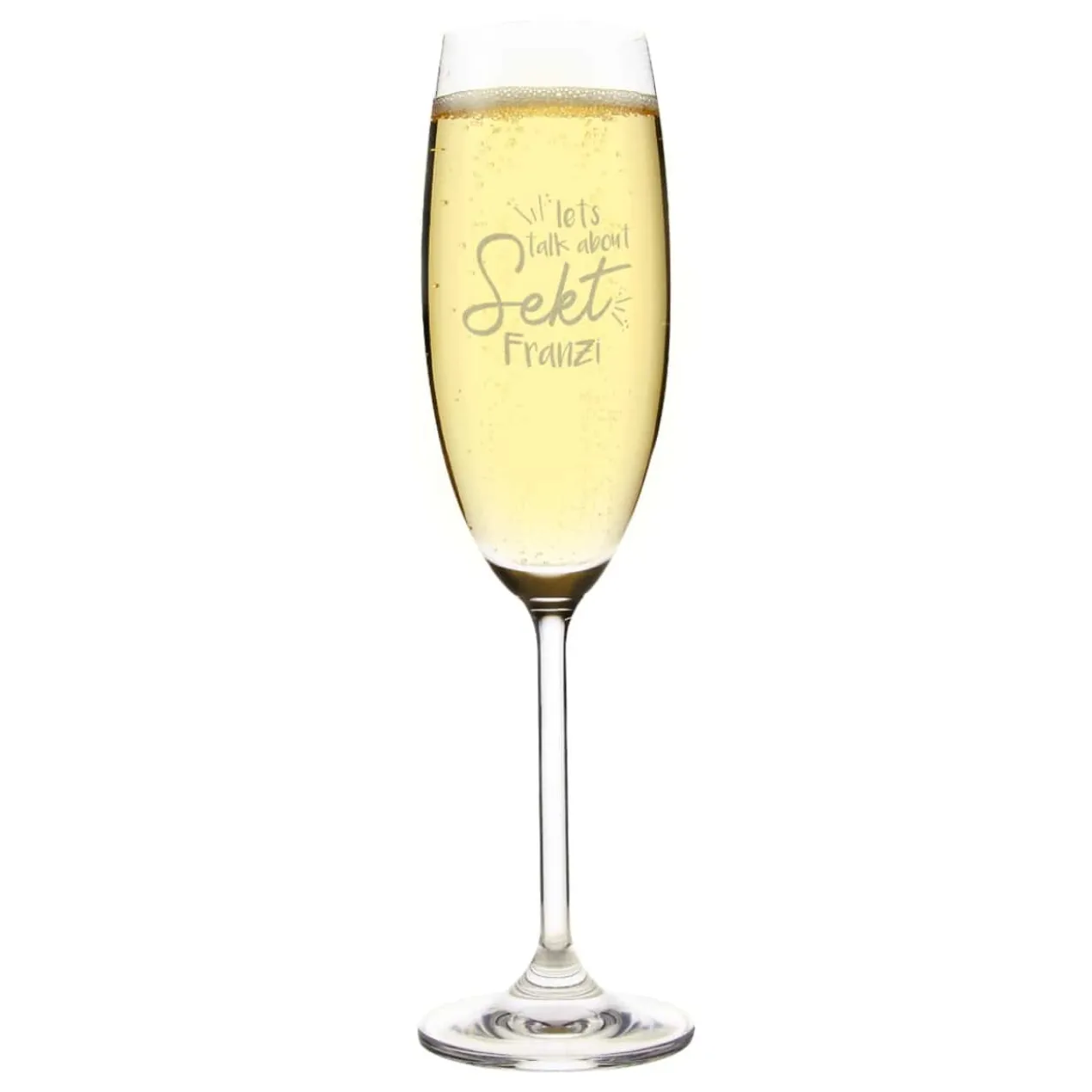 Let's talk about Sekt - Graviertes Sektglas mit Ihrem Wunschname